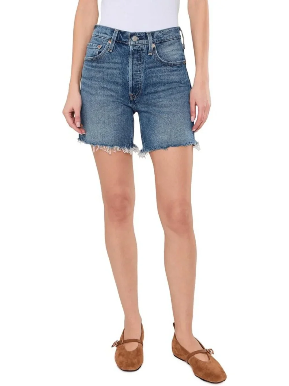 Stylish Women's Mid-Thigh Denim Shorts | Classic Fit, Casual Summer Essential